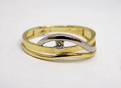 Yellow-white gold stone ring (zal-au122894)