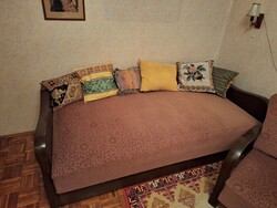 Art deco set with sofa, 2 armchairs and small table