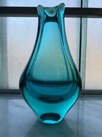 Retro cseh üveg váza (Miroslav Klinger)
