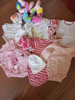 56- Os baby clothes package for girls + gift chirping, bell, beeping