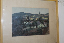 Signed color etching 322