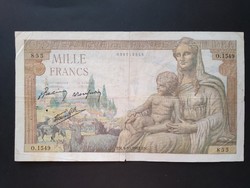 France 1000 francs 1942 vg+