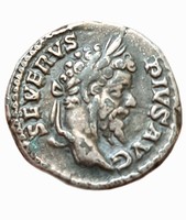 Septimius Severus 193-211 Denarius, Rome, Jupiter & Eagle, Roman Empire