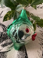 Régi üveg hal halacska karácsonyfadísz
