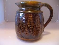 Old mine of István Teimel, 1980, stoneware with an engraved pattern, vase