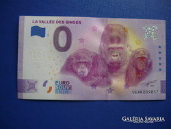 France 0 euro 2020 monkey gorilla chimpanzee! Rare commemorative paper money! Ouch!