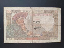France 50 francs 1940 vg