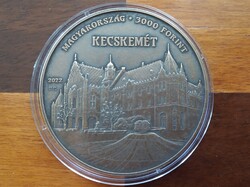 Kecskemét Bács-Kiskun Megye Hazai megyék és megyeszékhelyek sorozat 3000 forint érme 2022