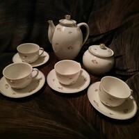 Hollóháza porcelain coffee set for 6 people