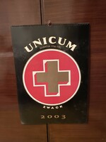 Nagy méretű Zwack Unicum fali naptár 2003