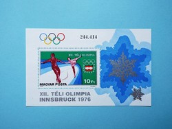 (B) 1975. Téli olimpia V. blokk** - Innsbruck - (Kat.: 300.-)