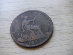 1 Penny 1893 England