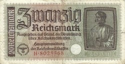 20 reichsmark horogkeresztes 1939-45 Németország 1.