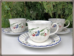 English faience staffordshire tea cup sets with spring flower pattern