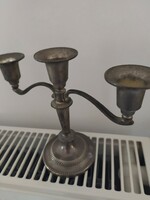 Three-pronged metal candle holder alpaca