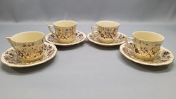 Zsolnay bamboo patterned porcelain coffee and mocha cup + coaster price/piece