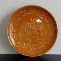 Retro. Hand-painted granite (International Women's Day) decorative bowl for sale