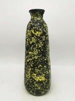 32.5 cm high bod éva vase, retro applied art ceramics, yellow