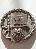 Mayakovsky citation bronze memorial plaque for our party xi. Signed by Móricz