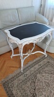 Antique baroque table castle furniture salon smoking table console desk hand carved gold and white