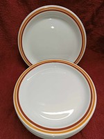 Alföldi porcelain yellow-brown striped flat plate