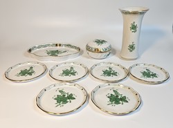 Herend green Appony pattern porcelains