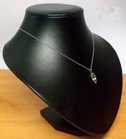 Neon green icicles on a swarovski crystal silver necklace