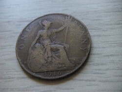 1 Penny 1916 England