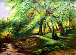 József Balla (1910 - 1991) forest section in the vicinity of Nagybánya