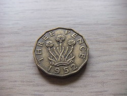 3 Penny 1952 England