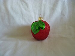 Retro style glass Christmas tree decoration - apple!