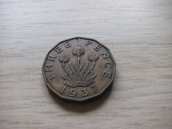 3 Penny 1937 England