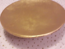 Ceramic golden round cake or candle bowl 22x6 cm. Flawless
