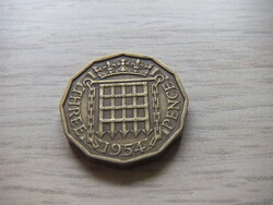 3 Penny 1954 England