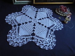 New, 54 cm. Avg. New, crocheted tablecloth, centerpiece.