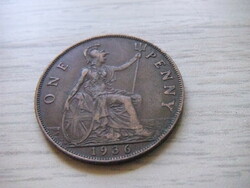 1 Penny 1936 England