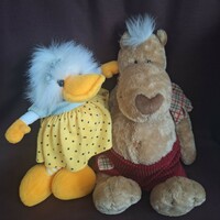 Nici plush duck and heart-nosed weasel (not small)