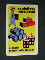 Card calendar, occupational health and safety department, graphic artist, accident prevention, 1975, (5)