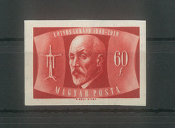 1948. Eötvös Loránd - Vágott Postatiszta bélyeg