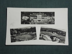 Postcard, sopron, mosaic details, Lövér hostel, park, beach spa