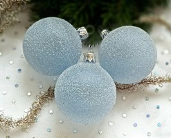 Venetian frosted glass sphere Christmas tree decoration 3 pieces together 6-7 cm