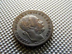 1891 KB Körmöcbánya ezüst 1 Ft forint KAPSZULÁBAN . Peremirat olvasható: címer felül (17JZ317)