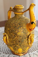Zsolnay tiger-glazed decorative jug