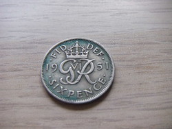 6 Penny 1951 England