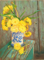 Antiipina galina: dandelion, oil painting, canvas, 40x30cm