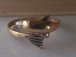 Női delfin arany gyűrű