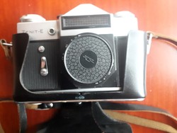 Zenit in the original leather case of this industar camera