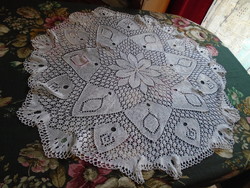 Art Nouveau knitted 80 cm. Avg. Silk tablecloth.