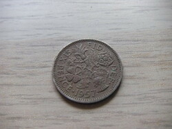 6 Penny 1957 England