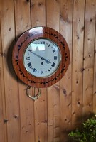 Retro, Soviet, swinging amber wall clock